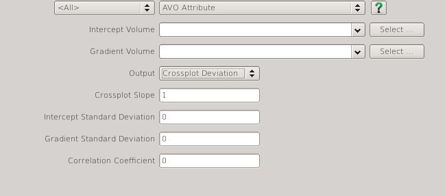 AVO Attribute Plugin input parameters
