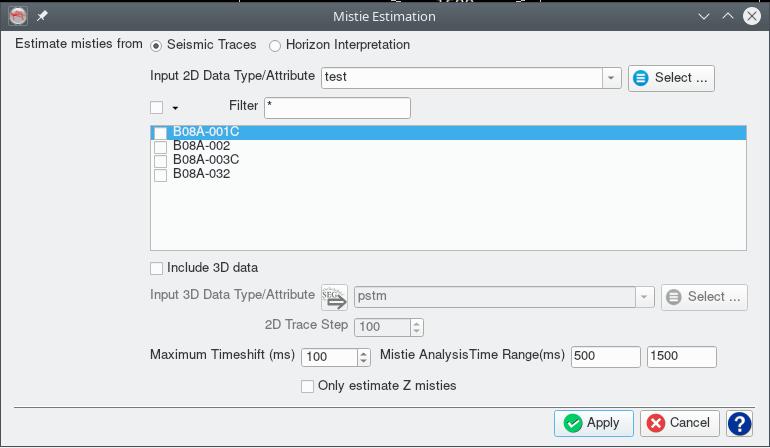 Mistie Estimation from Seismic